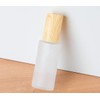 3Pcs 30ml 1oz Matte Glass Pump Lotion Bottles with Wood