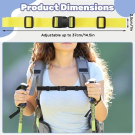 4 Pcs Non-slip Backpack Chest Straps, Heavy Duty Adjustable Adult Universal Backpack Sternum Strap Chest Belt with Quick Release Buckle for Outdoor Camping Hiking Jogging (Multiple Color)