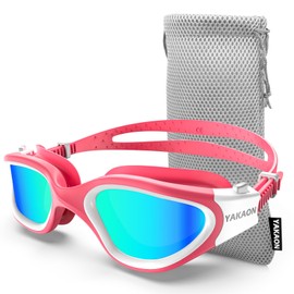 YAKAON G1 Polarized Swimming Goggles, Wide View Swim Goggles Anti-Fog for Men Women Adult
