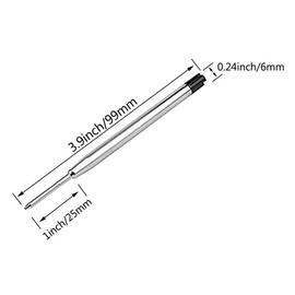 10 x Black Ink Pen Refills for Parker Ballpoint Pens, 9.9cm Long Black Pen Refills Compatible with All Parker Ballpoint Pens, Medium Size 0.7 Nib (10)
