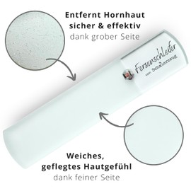 SCHMIERZEUG Callus Remover - Glass Callus File with Two Strengths - Safely Remove Callus on Foot - Includes Case - Gentle Alternative to Callus Slicer & Callus Rasp