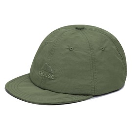 Croogo Soft Short Brim Baseball Cap Unstructured Lightweight Dad Hat Trucker Hat Flat Snapback Hats for Men Women,Green-ASB02