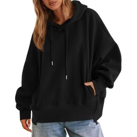 PRETTYGARDEN Womens 2025 Oversized Hoodies Sweatshirt Long Sleeve Loose Fit Going Out Tops Trendy Casual Fall Fashion Outfits (Black,XX-Large)