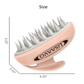 Lisaavo Hair Massager Scalp Massager Brush Silicone Shower Hair Brush for Men Women and Pet,Pink