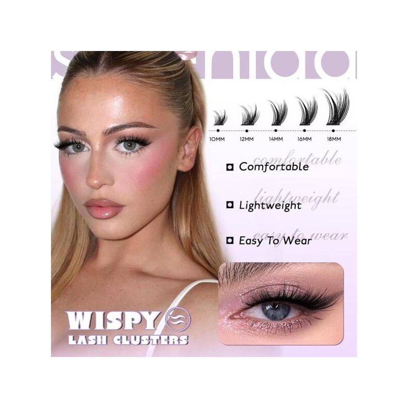 Sopendida 소페니다 래쉬 클러스터 키트 위스피 속눈썹 연장 10-18mm 방수