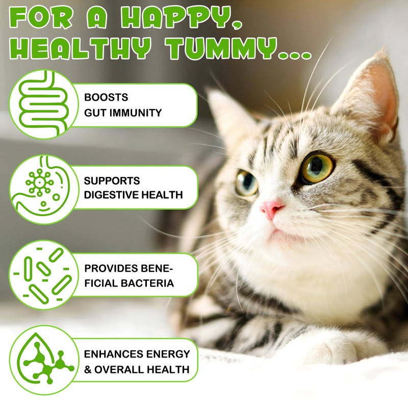 ACYAHAOCA Cat Probiotic, Probiotics for Cats, 3 in 1 Cat