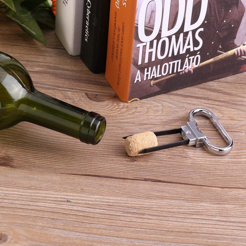 Wine Opener, Two-Prong Cork Puller with Sleek Case, Handheld Corkscrew