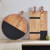 Things Remembered Round Black Wood Serving Board