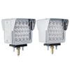 Partsam Double Face Square LED Fender Pedestal Lights Amber/Red 52