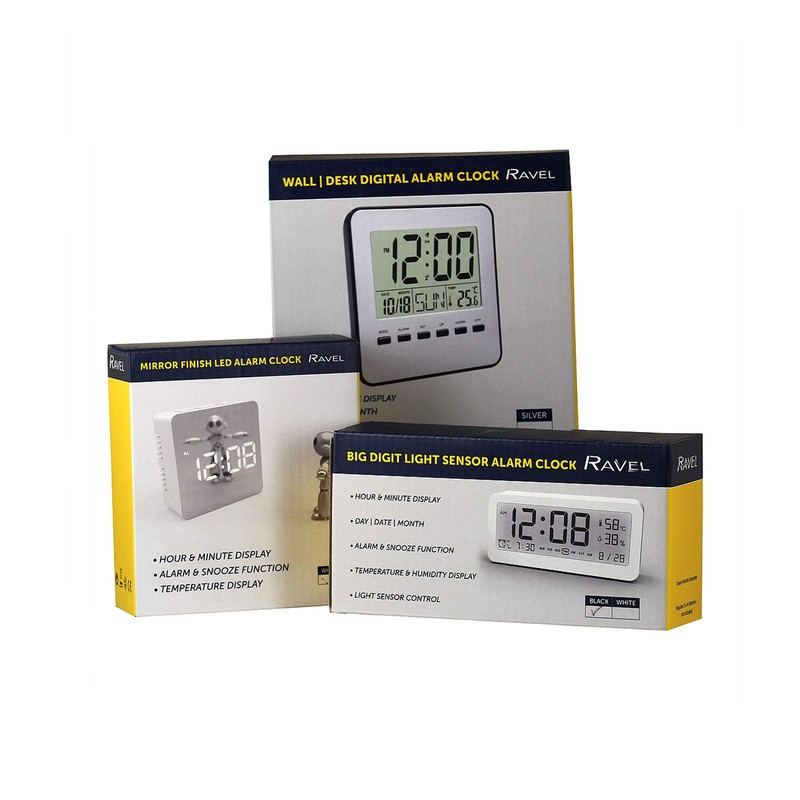 Ravel - Devon Contemporary Digital Light Sensor Alarm Clock -