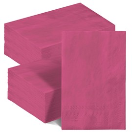 qiqee Peach Pink Paper Napkins 13 * 16inch Guest Paper Disposable Towels Napkin Paper Hand Towels for Wedding, Dinner, Birthday Party, Dessert Cocktail ＆ Kitchen Napkins（ 120 Count）