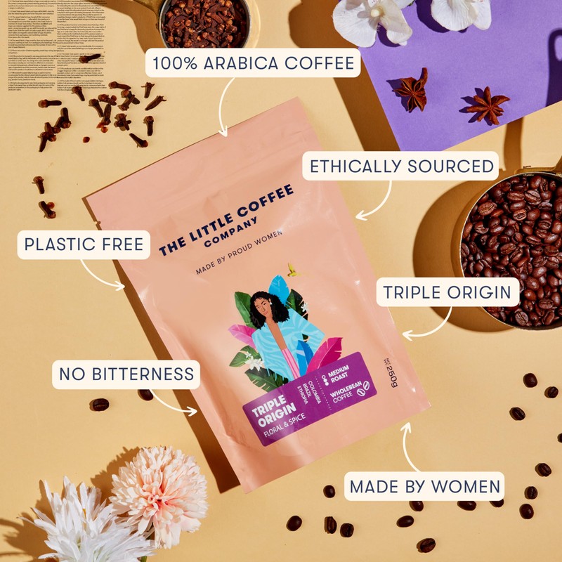 The Little Coffee Company 100% Arabica Bean, Medium Roast, 250g