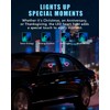 VANKUB 2PCS Solar-Powered Car Heart Lights, 5-Mode Wireless LED Ambient