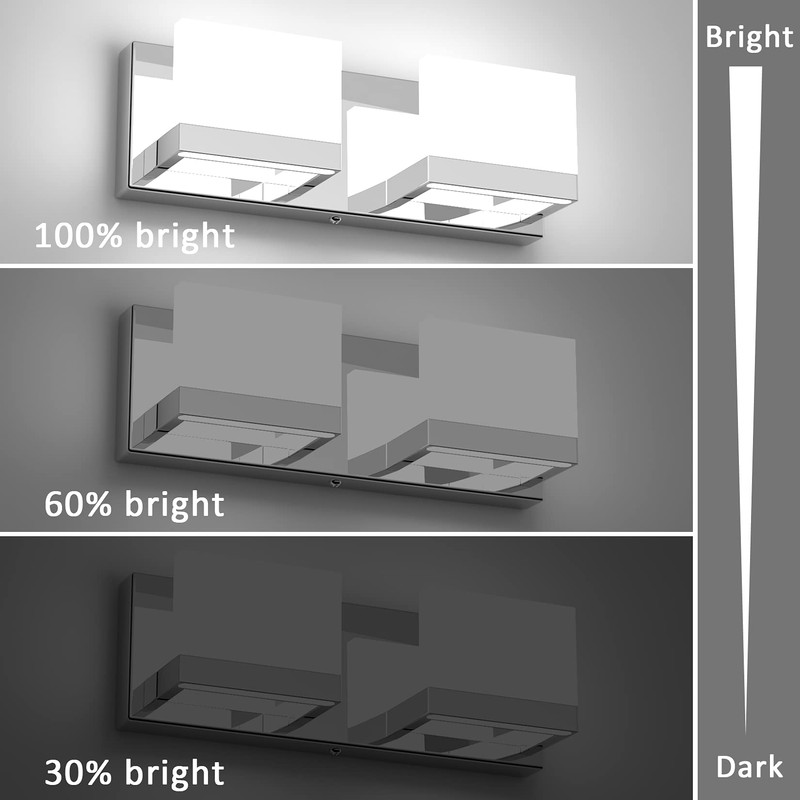 Tipace LED Dimmable Bathroom Lights Modern 2 Lights Vanity Light