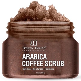 Botanic Hearth- Exfoliante corporal de café arábico Exfoliante corporal que actúa como exfoliante corporal y ayuda a hidratar la piel, el acné, la... 
