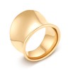 NVWAROCK Gold Wide Statement Band Rings for Women and Men，14K