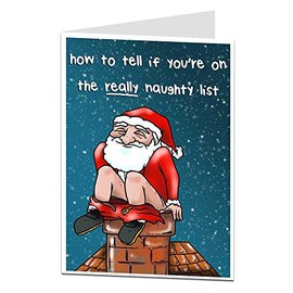 Funny Christmas Card Naughty List Design
