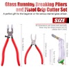 Hilitchi 3-Pcs Premium Glass Running Breaking Pliers and Pistol Grip
