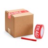 iplusmile 1 Roll Fragile Marking Tape, 100M Fragile Packing Tape