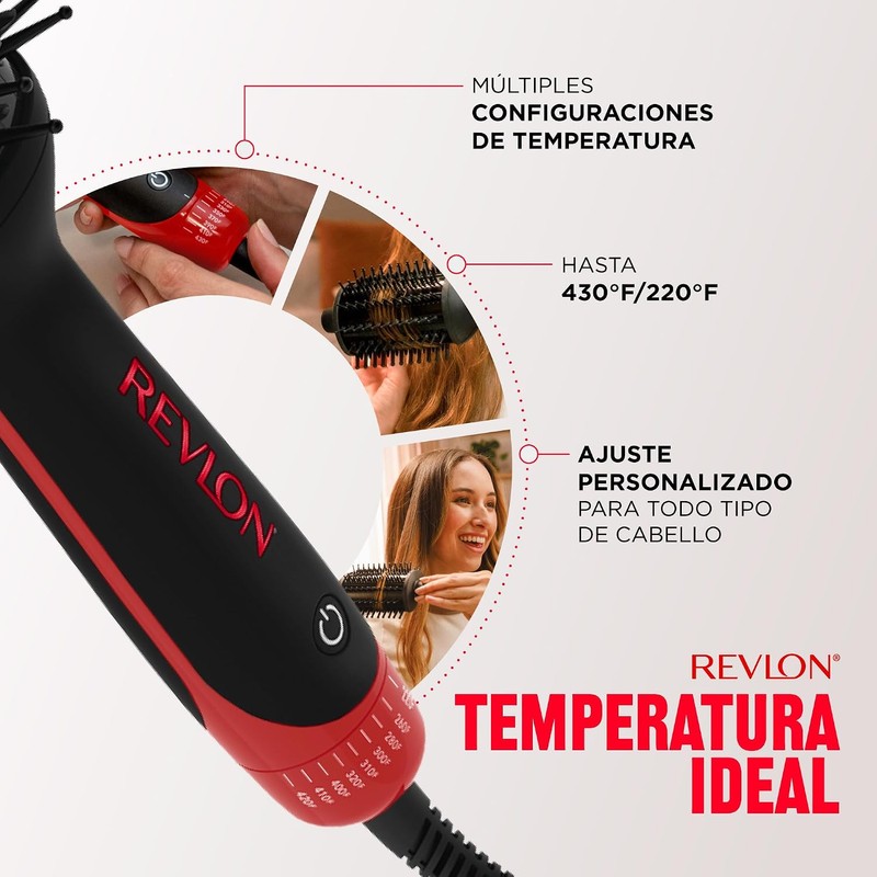 Revlon Cepillo Térmico Estilizador Half Moon para Cabello con Cerdas