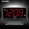 SHARP LED Digital Alarm Clock – Simple Operation - Easy