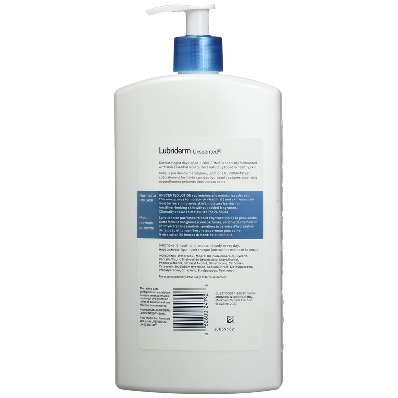 Lubriderm Unscented Moisture, Unscented, 710ml