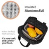 Hulnulnu Gothic Black Skull Insulated Lunch Bag Reusable Lunch Box