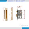Infinity Decor CE Approved 2.5” Satin Brass Euro Profile Mortice