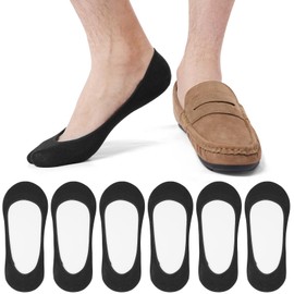 Blu Ninfee No Show Socks Mens 6-8, 6Pairs Invisible Socks Men Low Cut Liner Socks Multipack Hidden In Shoe Footsies for Loafer Summer