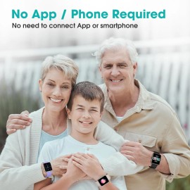 Pedometer Watch Senior Friendly No App/Phone Required, Waterproof Fitness Tracke