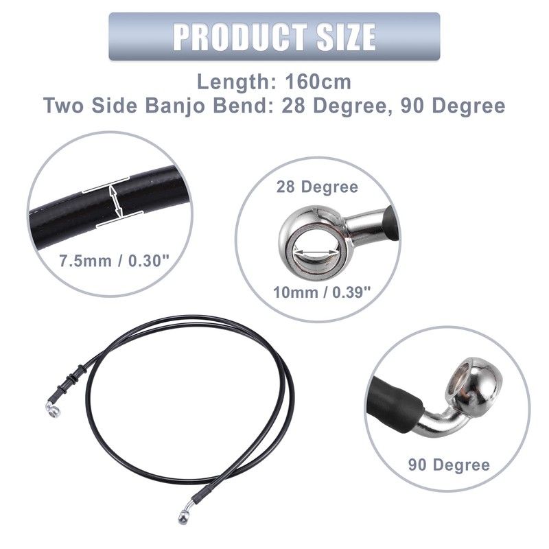 X AUTOHAUX Car Hydraulic Brake Pipe Oil Hose Pipe Fitting