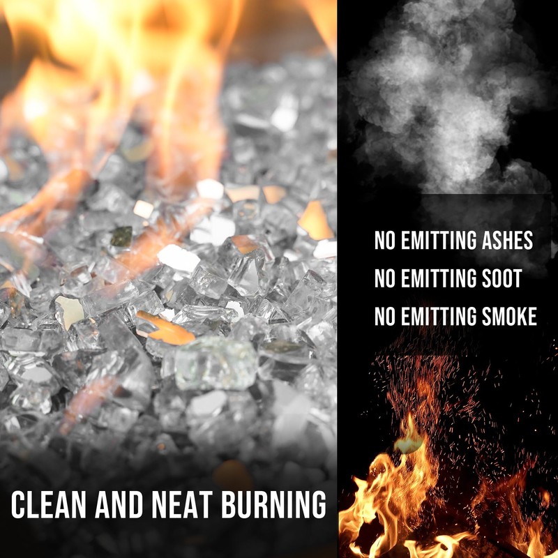 Skyflame 10-Pound Fire Glass for Fireplace Fire Pit and Landscaping,