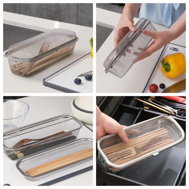WHBDGP Dishwasher Basket,18/8 Stainless Steel Dishwasher Basket for Small Item,Replacement