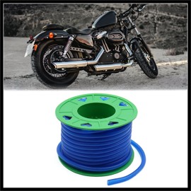 Hihaha 17M Long 5mm Inner Dia Motorcycle Scooter Petrol Hose Oil Fuel Line Tube Blue Durable Material