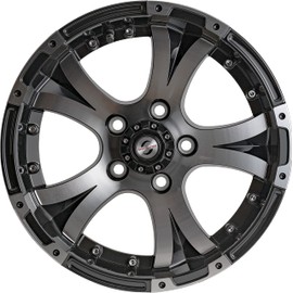 Viking™ Series Machined Lip and Face Gloss Black Aluminum Trailer Wheel with Black Cap - 15" x 5" 5 On 4.5-2150 LB Load Carrying Capacity - 0 Offset *Trailer Use Only