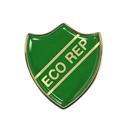 Capricornone Eco Rep Gel Domed Green School Shield Badge
