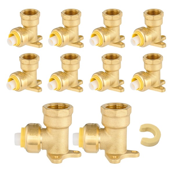 (Pack of 10) Seelink 1/2 Inch Push Fit x 1/2