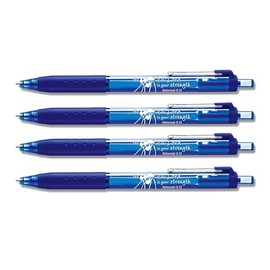 G.T. Luscombe Paper:Mate INK Joy Fast Drying, No Bleed, Comfort Rubber Grip, No Smear For Bible Study, Journaling, Ballpoint Writing Pen, The Joy of the Lord is Your Strength, Pack of 4, Blue
