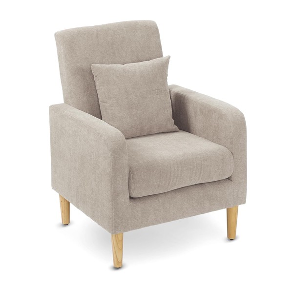 OS MOTOR Upholstered Sofa Chair with Pillow, Fabric Accent Armchair