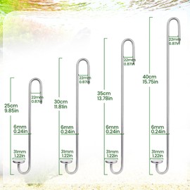 Hygger CO2 Stainless Steel CO2 Diffuser Atomizer Used for Aquarium Plants，Water Grass Tank,Fine and Uniform Bubbles, Durable and Not Easy to Rust (L(35cm))