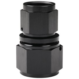 Podavelle 10AN Female to 12AN Female Flare Swivel Coupler Reducer Fitting Adapter Union Straight Aluminum Black