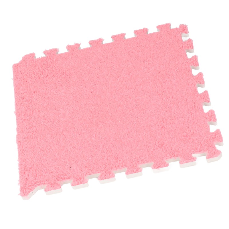 10pcs Plush Foam Floor Mat Thickened Cuttable Interlocking Carpet Tiles