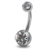 OUFER High Quality Solid Titanium Belly Bars 14G Navel Rings