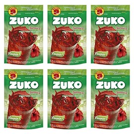 ZUKO Jamaica Instant Powder Drink, Family Pack, No Sugar Needed, Vitamin C, 14.1 Oz (Pack of 6)