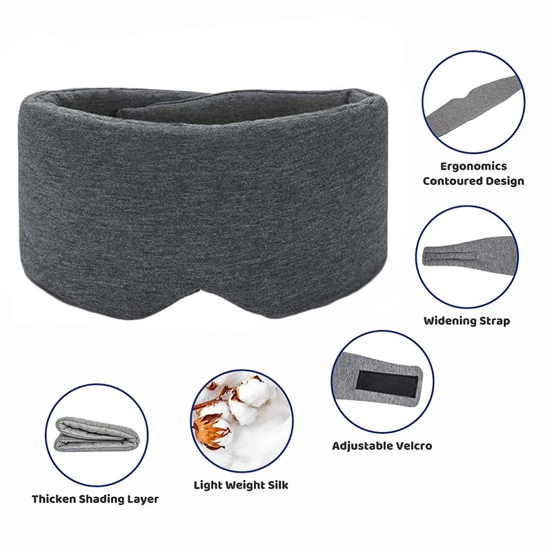 Sleep Mask, Adjustable Light Blocking Sleeping Mask for Deep Relaxation,