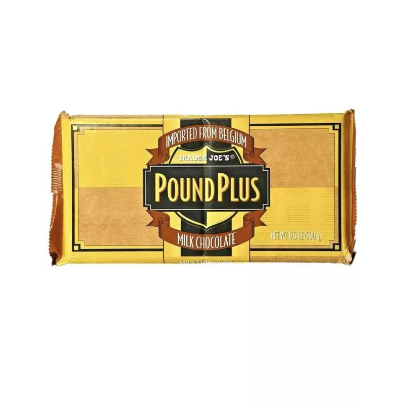 TRADER JOE'S Pound Plus Belgium Milk Chocolate Bar 3 HUGE