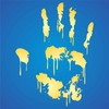 Bloody Handprint Stencil 11.4 x 15 cm (S) - Human