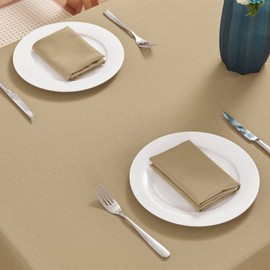 Veblandy Faux Linen Rectangle Tablecloth Waterproof 60x104 inch Table Cloth Stain and Wrinkle Resistant Washable, Decorative Fabric Table Cover for Dining, Kitchen, Wedding and Parties, Coffee