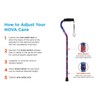 NOVA Designer Walking Cane with Offset Handle, Lightweight Adjustable Cane