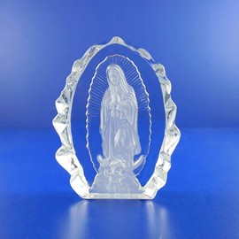 Our Lady of Guadalupe The Blessed Virgin Crystal Statue Religious Figurine 5"
